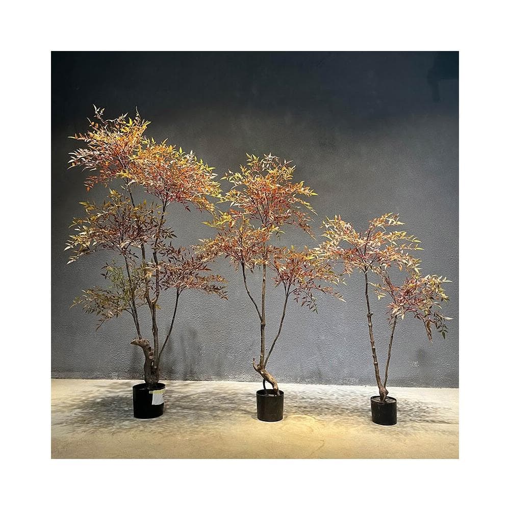 百信百貨 免運 仿真南天竹植物假綠植裝飾仿真樹客廳落地盆栽仿生綠植擺件