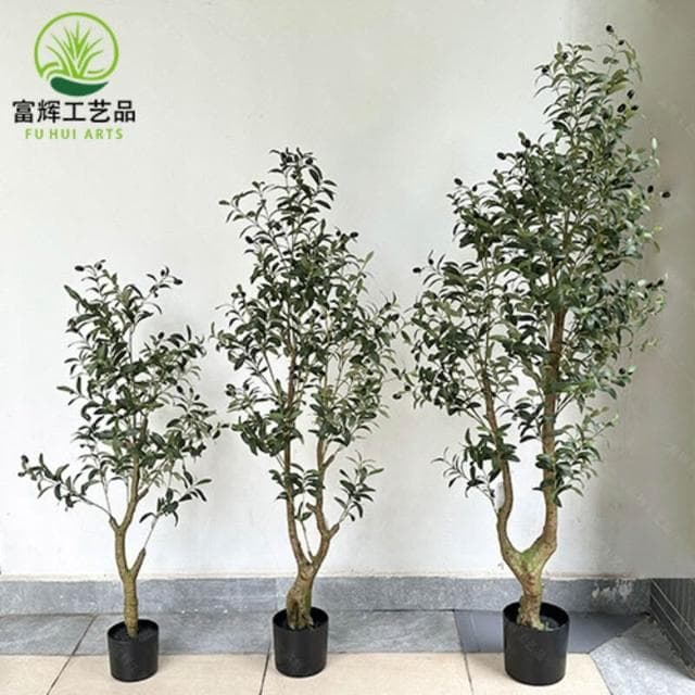 百信百貨 免運 仿真植物橄榄樹盆栽北歐風假綠植造景熱銷大型落地盆景橄榄樹