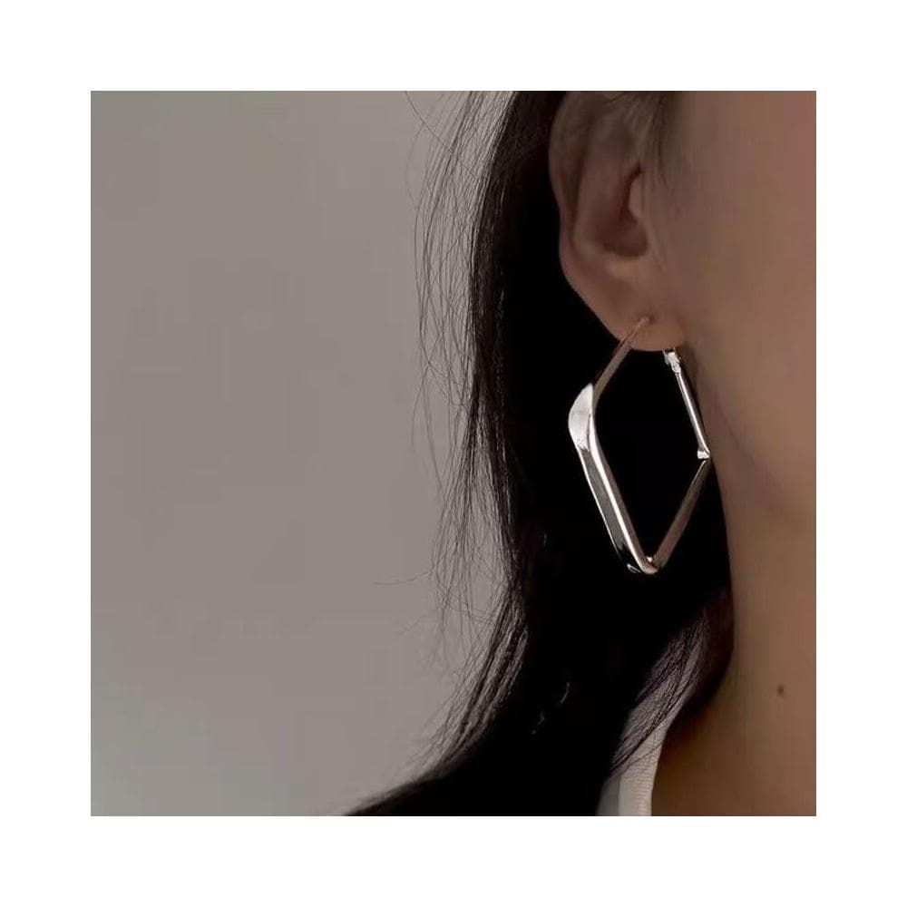  耳環 方形耳環女冷淡誇張新款輕盈精緻輕奢高級韓國不過敏看不膩超閃耳環耳飾飾品配禮服百搭禮物潮耳飾品小眾高級設計感大耳圈