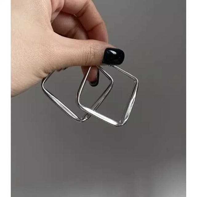  耳環 方形耳環女冷淡誇張新款輕盈精緻輕奢高級韓國不過敏看不膩超閃耳環耳飾飾品配禮服百搭禮物潮耳飾品小眾高級設計感大耳圈