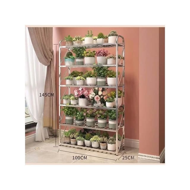 不銹鋼鐵藝家用花架子多層室內外陽臺綠蘿盆多肉置物花架加厚 花架 盆栽架 陽臺花架 園藝花架 多肉植物架