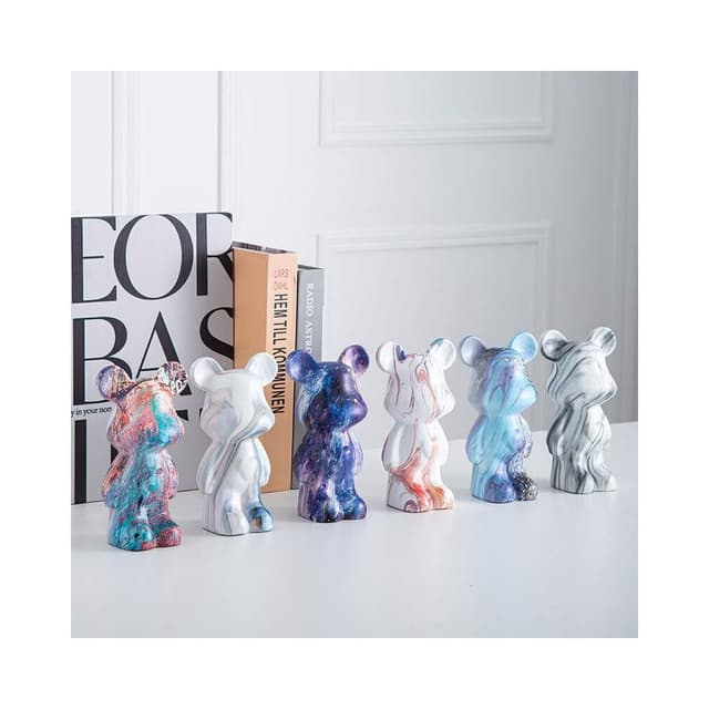 卡通陶瓷熊擺件 客廳小號存錢罐 電視櫃酒櫃擺件 玄關桌面裝飾擺件 家居裝飾品 喬遷禮物 擺件裝飾 裝飾