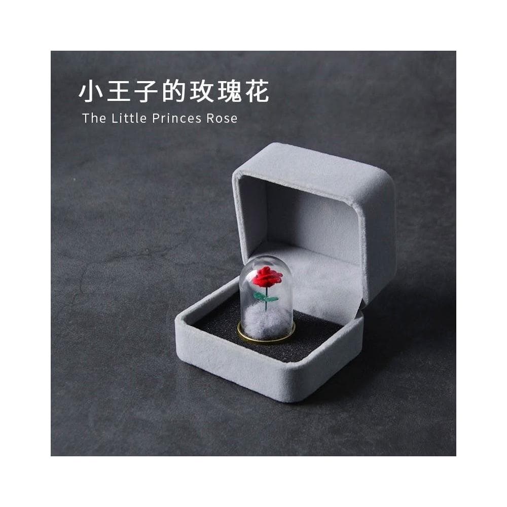💗七夕情人節情人節禮物小王子系列-戒指盒小王子的玫瑰花玻璃罩玫瑰花生日禮物送女生女朋友創意情侶七夕情人節女