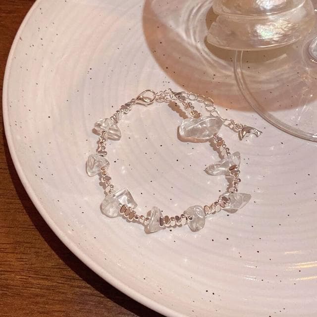 手鏈韓版時尚氣質水晶手鏈女超閃不規則碎銀幾兩手串手飾大方氣質日常通勤防過敏派對約會手鏈輕盈手鏈手環手串手飾簡約百搭高級感