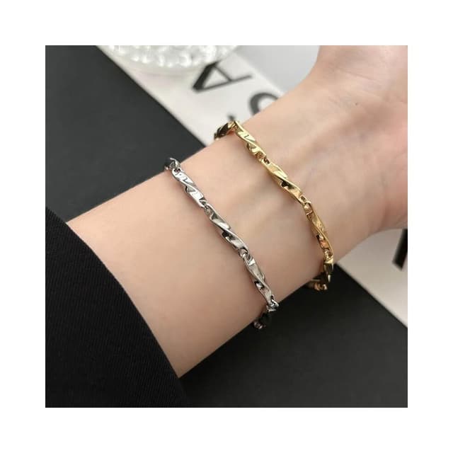 手鏈時尚個性莫比烏斯钛鋼手鏈 ins氣質設計情侶手飾大方氣質日常通勤防過敏派對約會手鏈輕盈手鏈手環手串手飾簡約百搭高級感