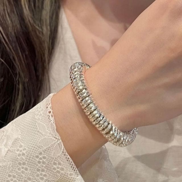 手鏈招財錘紋盤纏手鏈女輕奢小眾高級感設計手飾首飾男款大方氣質日常通勤防過敏派對約會手鏈輕盈手鏈手環手串手飾簡約百搭高級感