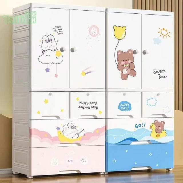 💥💕65面寬雙開門收納櫃 嬰兒衣物整理櫃 兒童玩具儲物櫃 客廳臥室收納箱 櫥櫃 抽屜櫃 置物櫃 雜物櫃 衣櫃 衣櫥