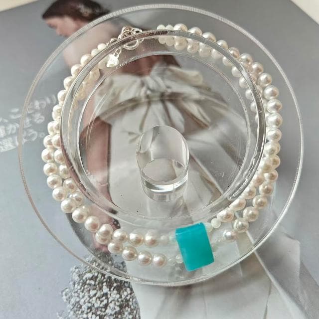 【Paiya 派亞】S925銀雙層3.7MM淡水珍珠天河石手串手鏈