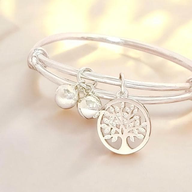 【珠兒綠】999純銀生命樹鈴鐺手鐲 嬰兒|兒童|成人尺寸 純銀手鐲 彌月禮物 周歲禮物