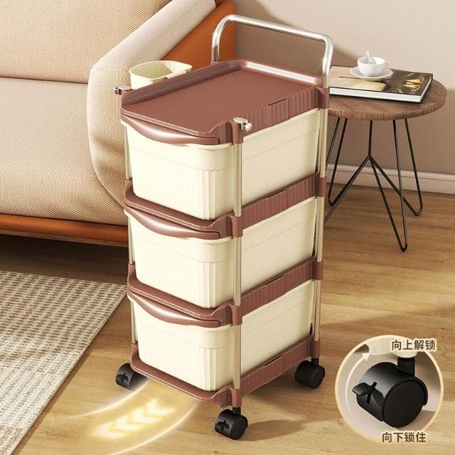 小推車嬰兒用品置物架餵養臺零食玩具衣服多層抽屜式收納櫃收