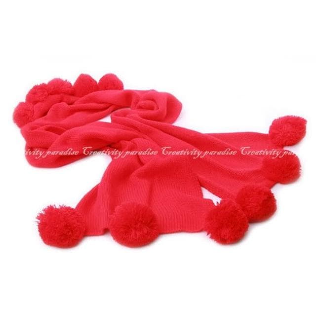 加厚版球球圍巾-裸婚時代童佳倩球球圍巾超保暖圍巾☆豪麥網☆