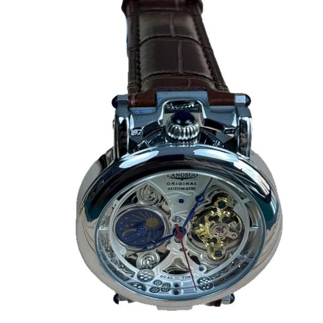 手錶男防水機械手表雕花機芯時尚全自動機械手表機械陀飛輪輕奢小眾高級感精工錶男士爸爸商務風瑞士錶高顏值精品金屬指針男錶