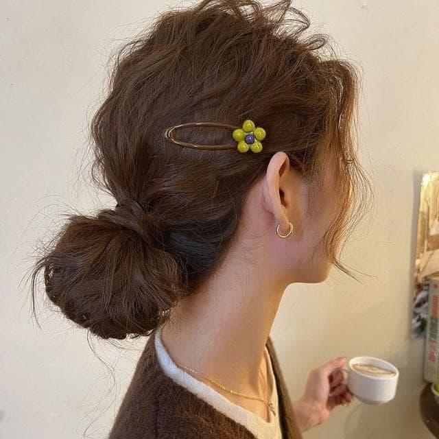 髮飾髮夾可愛花朵發夾女前額bb夾側邊夾碎發發卡瀏海邊夾側邊髮飾飾品髮夾一字夾( 聖誕節 生日 髮飾 頭飾  髮夾 禮物)