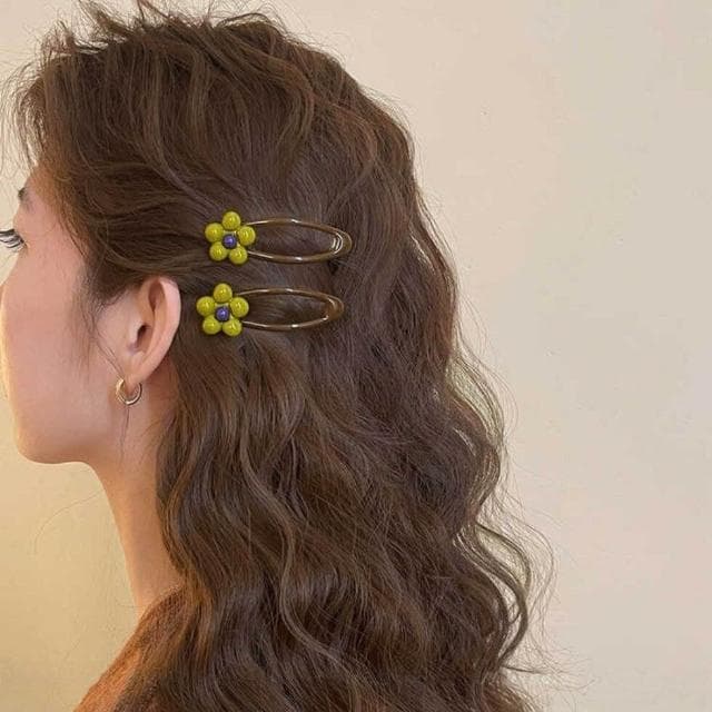 髮飾髮夾可愛花朵發夾女前額bb夾側邊夾碎發發卡瀏海邊夾側邊髮飾飾品髮夾一字夾( 聖誕節 生日 髮飾 頭飾  髮夾 禮物)