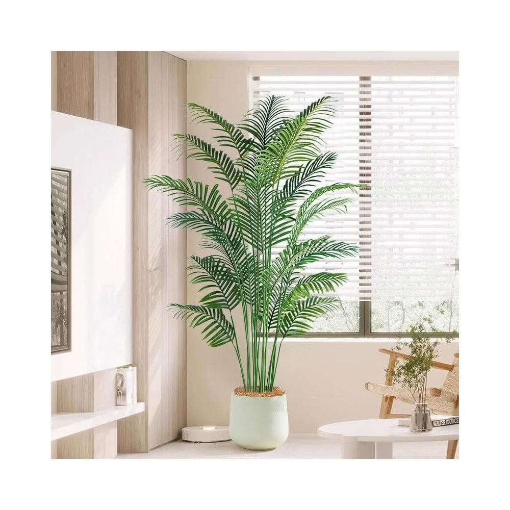 高端輕奢散尾葵仿真綠植假花樹仿生植物室內裝飾擺件大型客廳盆栽