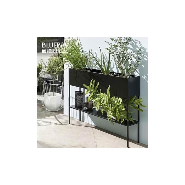 免運 陽臺花架 花盆 花架 盆栽架 多肉植物架 北歐戶外雙層大型花架隔斷植物架室外陽臺落地式庭院綠植架
