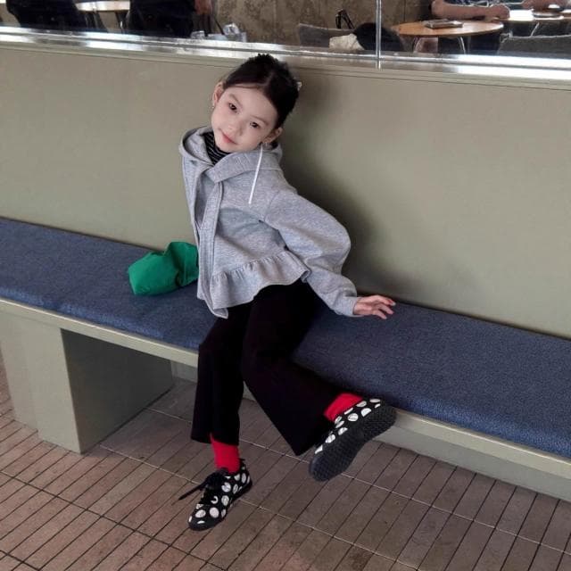 【Arbea】兒童裝女童衛衣連帽長袖麻灰上衣外衣秋冬裝新款童裝【C1273】