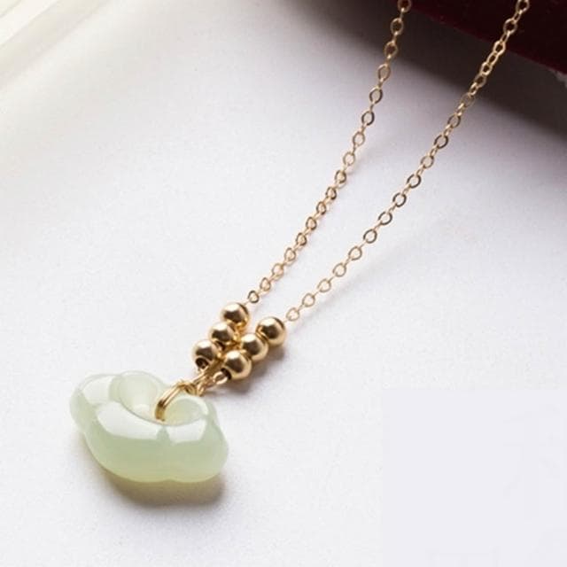 【巴黎精品】現貨+預購 天然和田玉項鍊項鍊項鏈鎖骨鏈轉運招財淨化開運情人節禮物配件(飾品2款a1lh22)