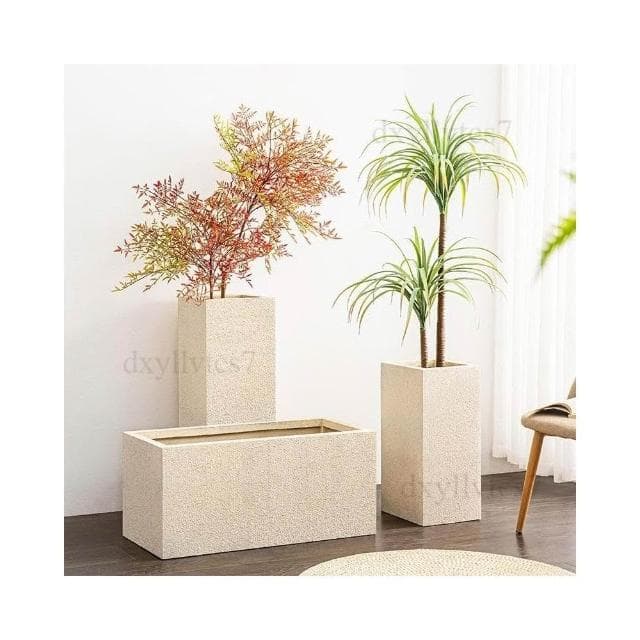 長方形花箱真石漆水泥花盆戶外種植箱市政景觀工程花盆廠家清倉戶外花箱大盆栽容器大花盆植物箱