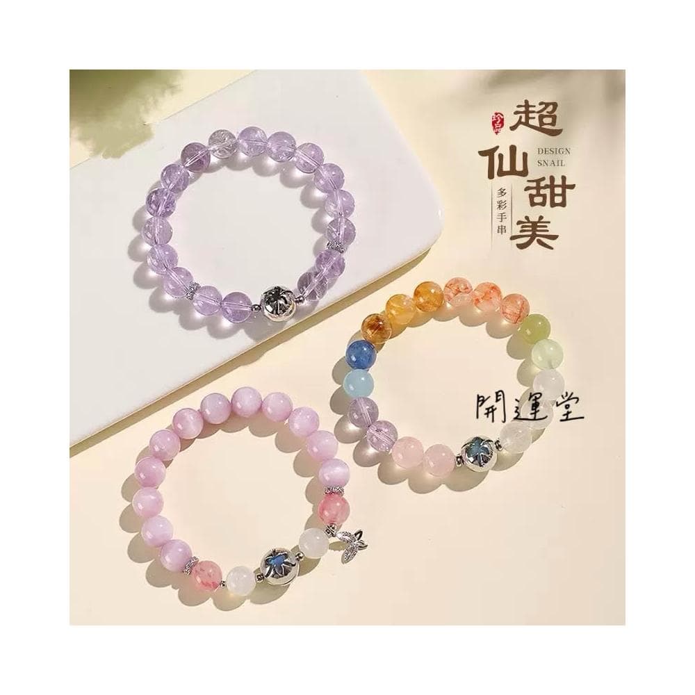 【開運堂】【附禮盒】 🔥粉水晶薰衣草紫水晶幽靈手串水晶百款天然水晶手鍊招財手鍊防小人手鍊招桃花水晶手串交換禮物