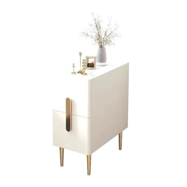 藍牙音響帶指紋鎖巖板簡約現代高端輕奢軟包床邊櫃床頭櫃小型超窄 5e0