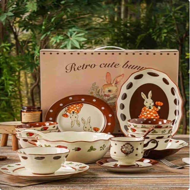 Jimi集米 碗碟套裝 餐具禮盒 閨蜜生日禮物 女生伴手禮 碗碟套裝餐具禮盒喬遷新居結婚定婚送新人