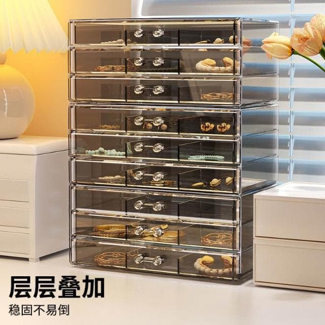 飾品盒首飾收納盒大容量耳環耳釘項鏈耳飾戒指首飾盒高檔精致串珠整理盒飾品盒首飾盒珠寶盒飾品收納盒項鍊收納展示盒耳環珠寶收納