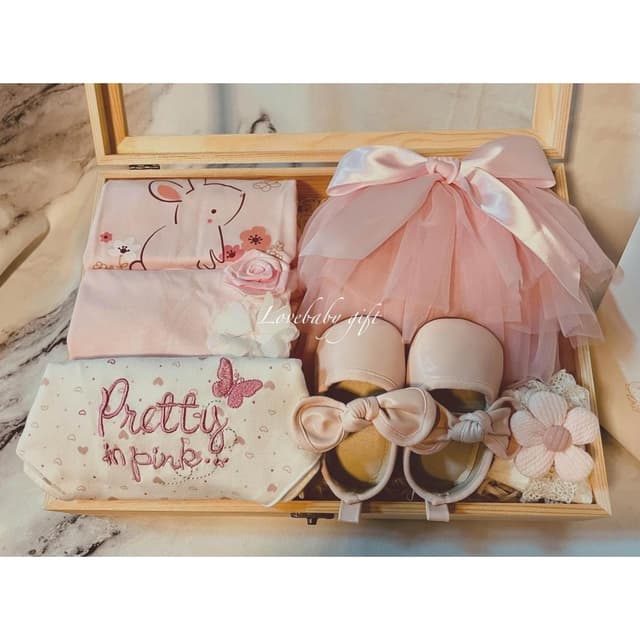 【女寶寶禮盒】粉兔子·彌月禮盒·滿月禮·嬰兒禮盒·新生兒禮盒·滿月送禮·寶寶禮盒·女寶禮物·週歲禮
