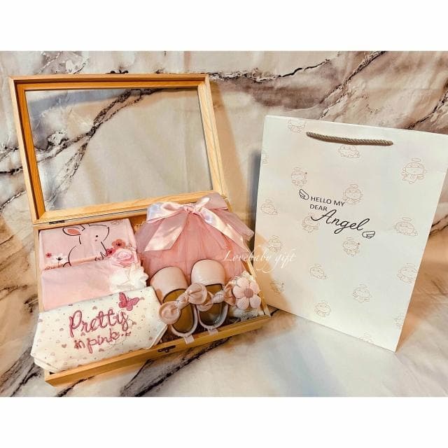【女寶寶禮盒】粉兔子·彌月禮盒·滿月禮·嬰兒禮盒·新生兒禮盒·滿月送禮·寶寶禮盒·女寶禮物·週歲禮