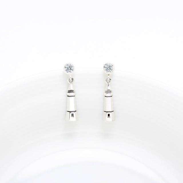 【Angel & Me】希望 燈塔 s925 純銀 單鑽 耳環 耳夾 情人節禮物