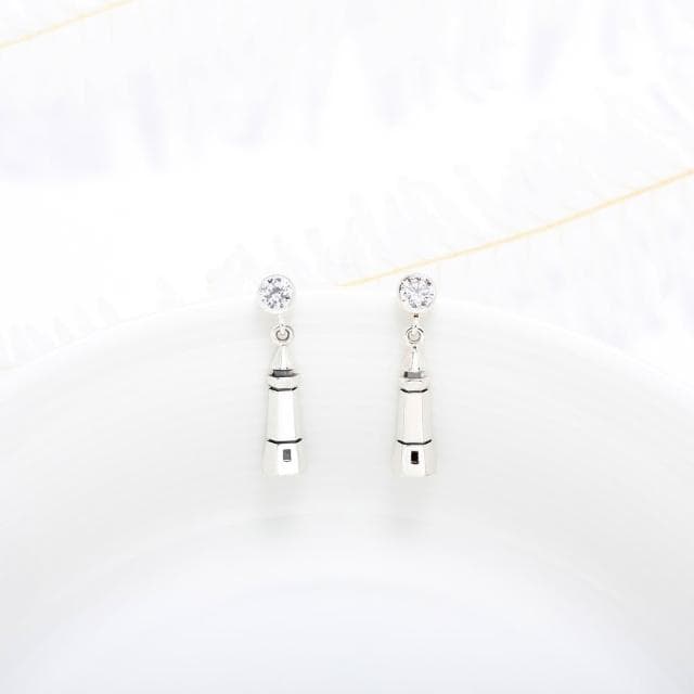 【Angel & Me】希望 燈塔 s925 純銀 單鑽 耳環 耳夾 情人節禮物