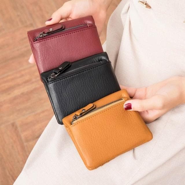 TW新款促销#新款女款短款錢包複古折疊拉鏈小錢包多功能學生錢夾子零錢包卡包