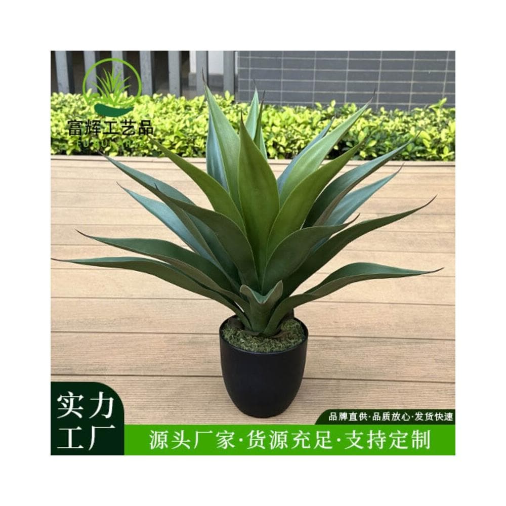 百信百貨 免運 仿真綠植皇冠蘭盆栽花卉盆景擺件假植物劍麻高端室內假龍舌蘭