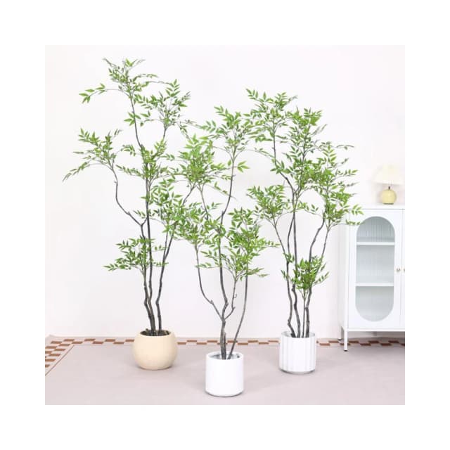 百信百貨 免運 仿真植物假綠植盆栽室內客廳大型落地裝飾假樹擺件盆栽仿真南天竹