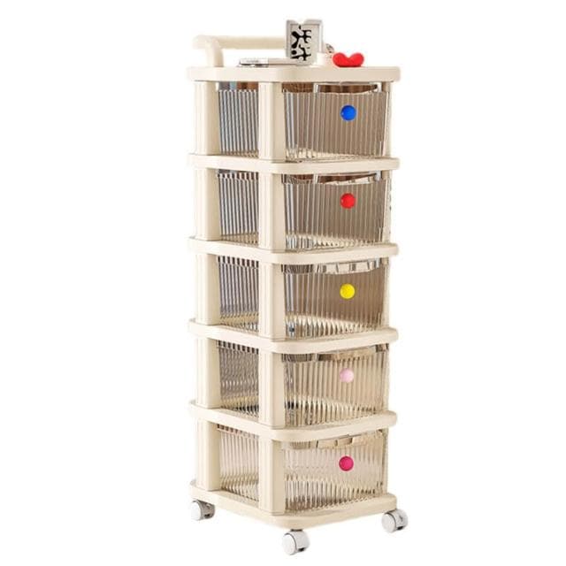 小推車置物架落地可移動客廳臥室床邊嬰兒用品多層寶寶零食收納架