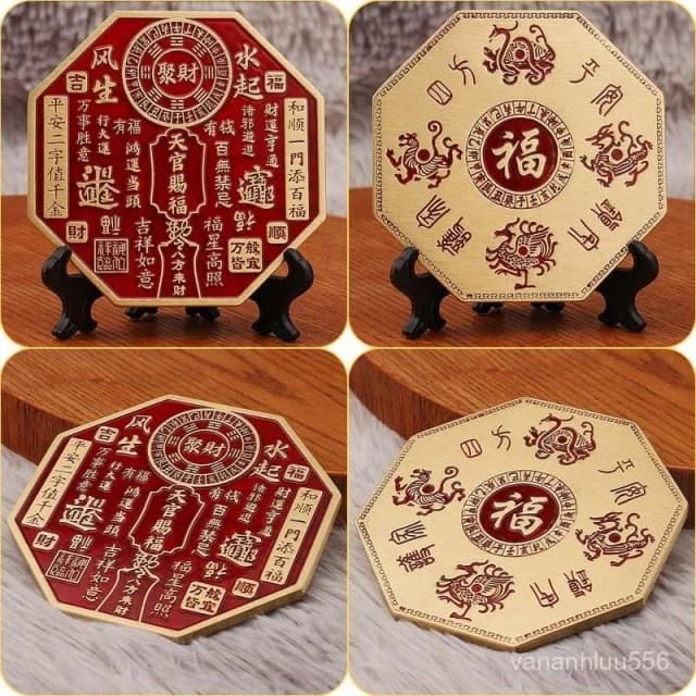 黃銅浮鵰天官賜福鎮宅擺件客廳桌麵裝飾品開業喬遷禮物金屬工藝品