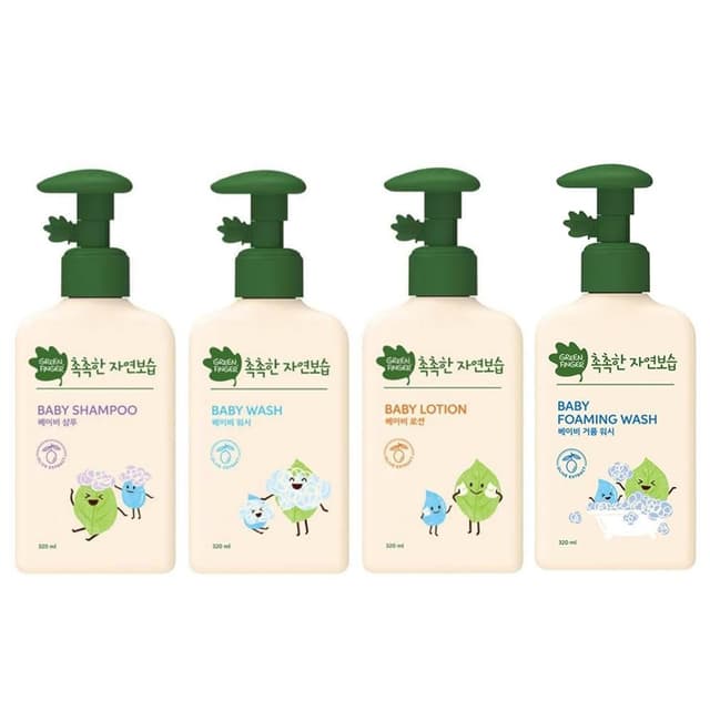 【Green Finger 綠手指】三效保濕系列 潤膚乳液 / 沐浴乳 / 沐浴乳慕斯 / 洗髮乳 (超值組合；寶寶共和國)