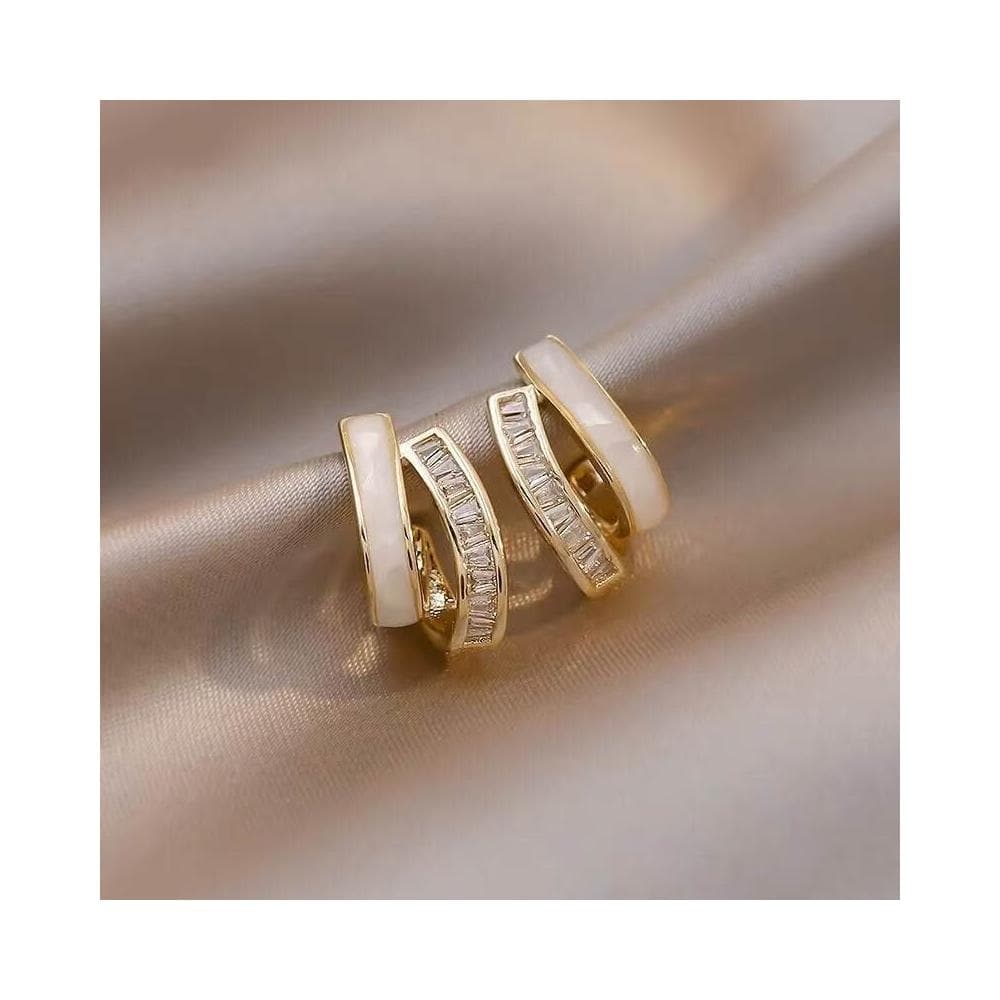 耳環雙層幾何耳釘女輕奢氣質韓系锆石通勤不規則耳飾富家千金配飾耳環耳釘耳飾女生耳環法式耳環流行百搭耳釘生日禮物貼耳耳環