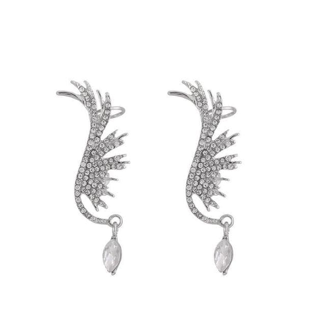 耳環新款天使之翼耳骨時尚氣質小眾設計感百搭高級感個性耳飾耳環耳釘耳飾女生耳環法式耳環流行百搭耳釘生日禮物貼耳耳環