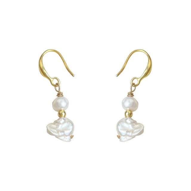 耳環巴洛克異形不規則淡水珍珠小眾設計師新款耳環輕奢風時尚耳飾耳環耳釘耳飾女生耳環法式耳環流行百搭耳釘生日禮物貼耳耳環