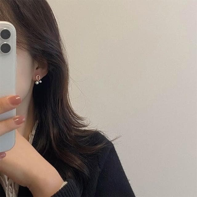耳環女仿珍珠耳釘女輕奢高級小眾設計感氣質新款簡約耳飾珍珠耳環耳釘耳飾女生耳環法式耳環流行百搭耳釘生日禮物貼耳耳環