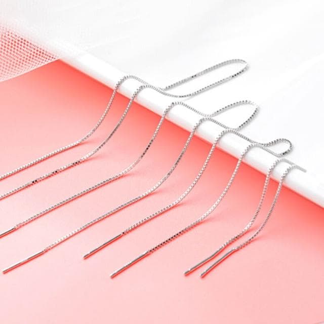 耳環純銀耳線女簡約款超長耳鏈日韓國氣質耳墜耳飾流蘇純銀耳飾 耳環耳釘耳飾女生耳環法式耳環流行百搭耳釘生日禮物貼耳耳環