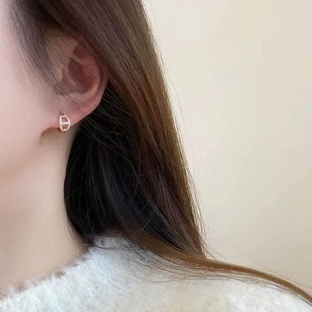 耳環S銀針豬鼻子耳環女精致高級感耳扣小眾設計耳飾 耳環耳釘耳飾女生耳環法式耳環流行百搭耳釘生日禮物貼耳耳環