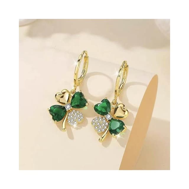 耳環韓國小眾獨特四葉草夏季輕奢高級感氣質新款潮耳扣耳飾耳環耳釘耳飾女生耳環法式耳環流行百搭耳釘生日禮物貼耳耳環