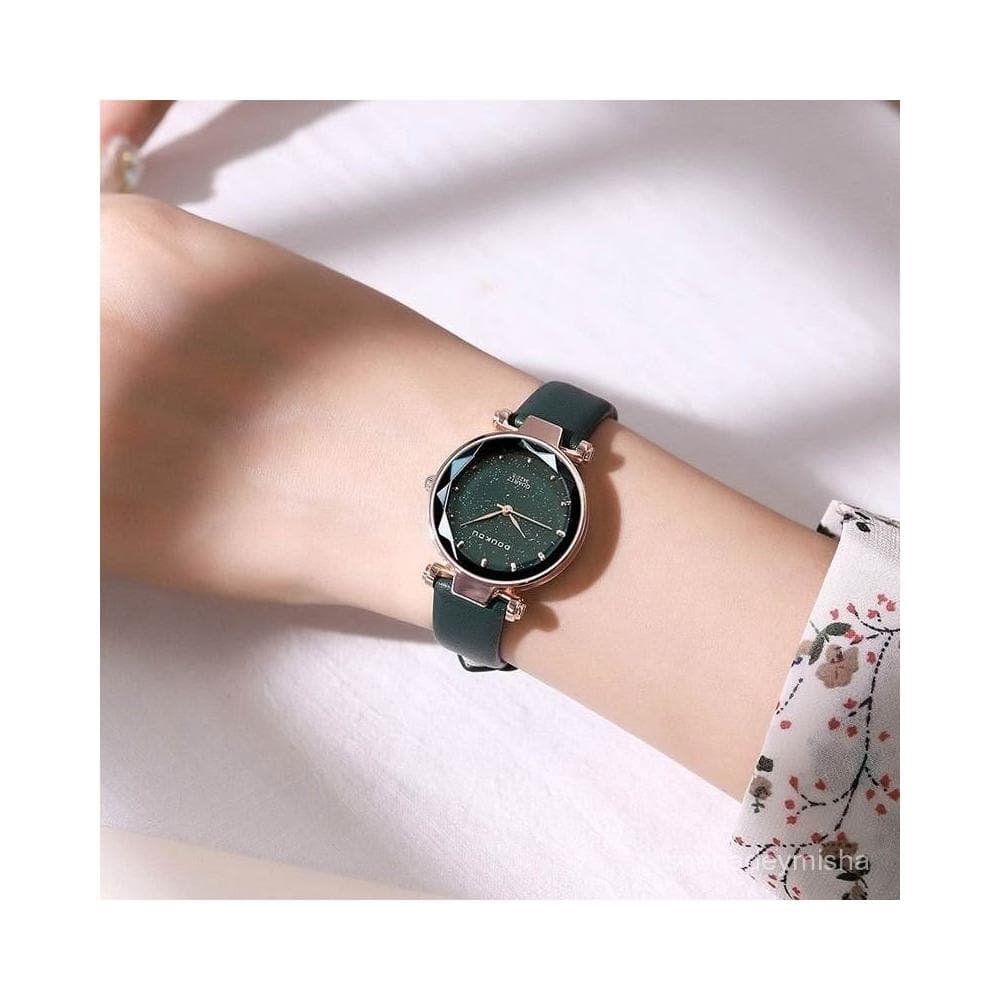 小李甄選  手錶女款學生簡約潮流ins風小衆輕奢滿天星設計高級感女士僊女錶
