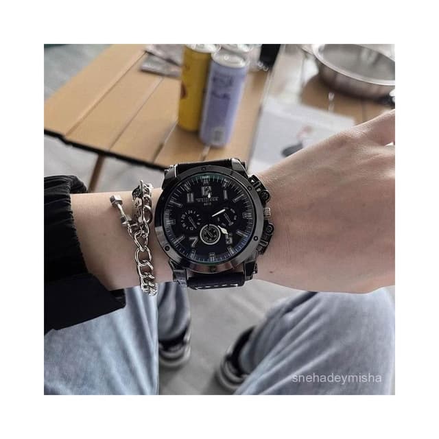 小李甄選  新款港風青少年學生手錶男款ins風高級感黑科技高級感手錶大錶盤