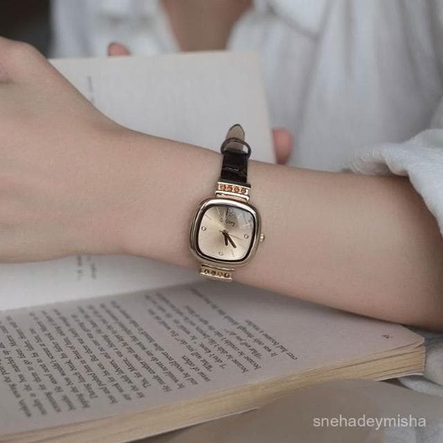 小李甄選  法國小衆手錶女複古風小方糖輕奢高級感簡約氣質2025年新款小錶盤