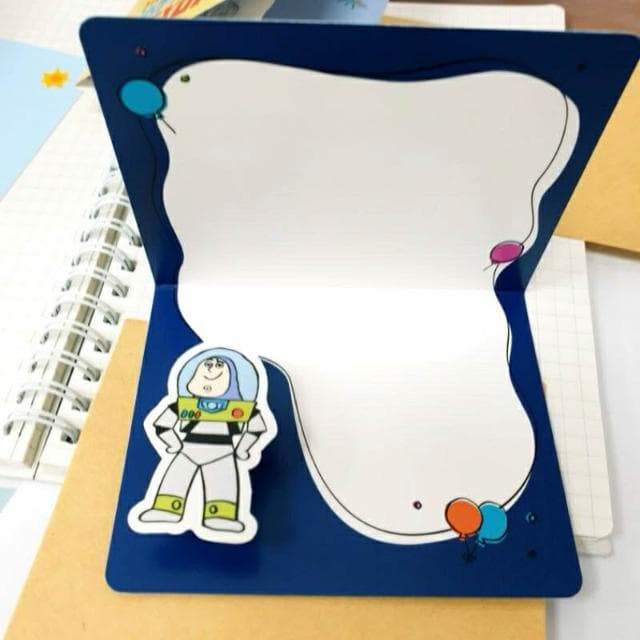 【Disney 迪士尼】迪士尼 立體卡片 立體小卡 玩具總動員 萬用卡 三眼怪 熊抱哥 感謝卡 心意卡片 禮物卡片 生日卡 胡迪 小卡