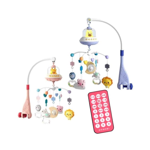 音樂旋轉床鈴 遙控音樂鈴 床鈴 嬰兒安撫床鈴 寶寶手搖鈴 寶寶搖鈴 彌月禮物 嬰兒玩具 嬰兒床玩具