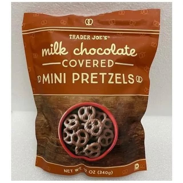 【Trader Joe's】 牛奶巧克力 椒鹽捲餅 可可 牛奶 巧克力 蝴蝶餅 餅乾 Trader Joe(340g)
